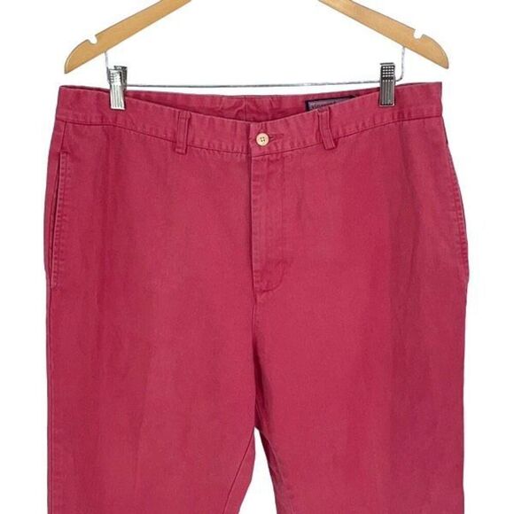 Vineyard Vines By Shep & Ian Mens Flat Front Straight Chino Pants Nantucket Red - Picture 2 of 6